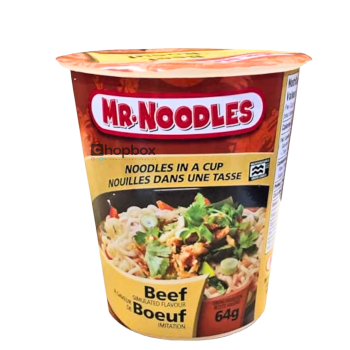 Mr. Noodles Beef Flavour Instant Cup Noodles - 64g